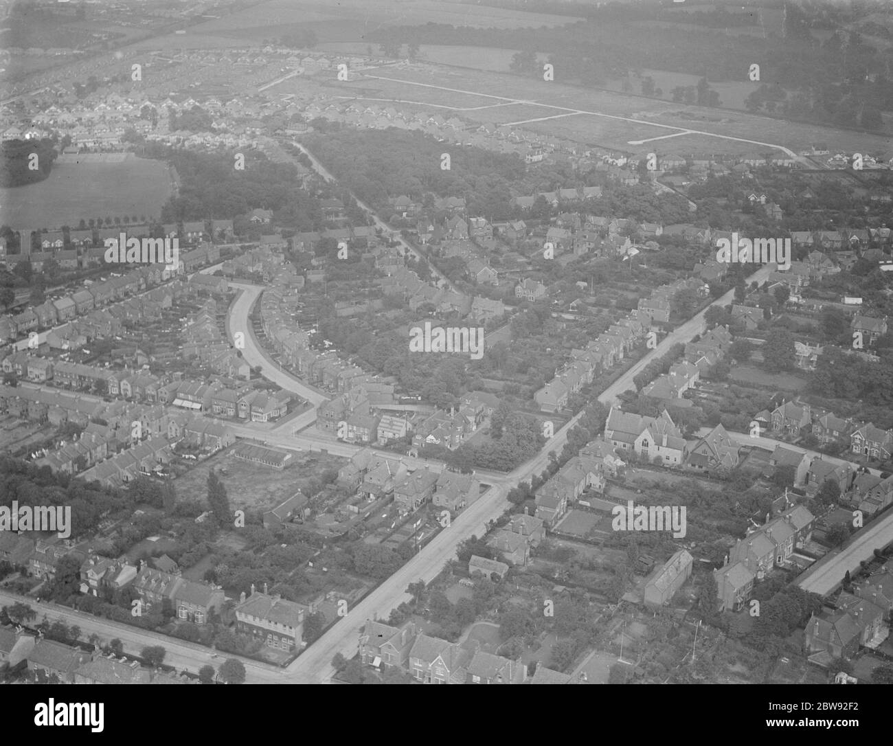 An aerial view of Sidcup , Kent . 1939 Stock Photo Alamy