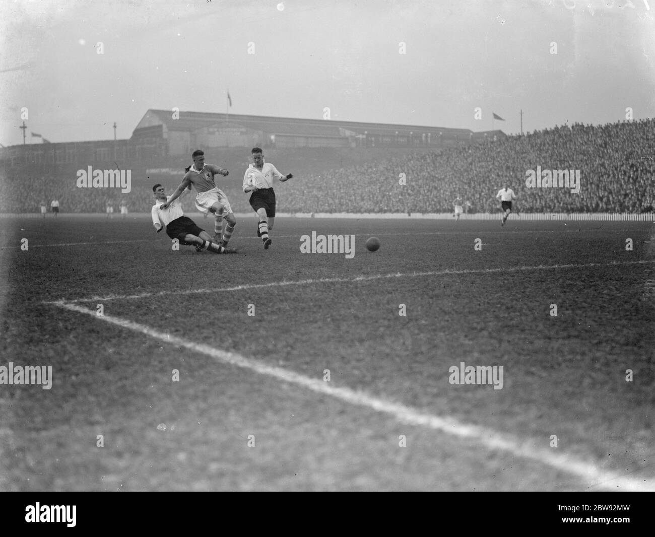 Action on the football pitch . Stock Photo