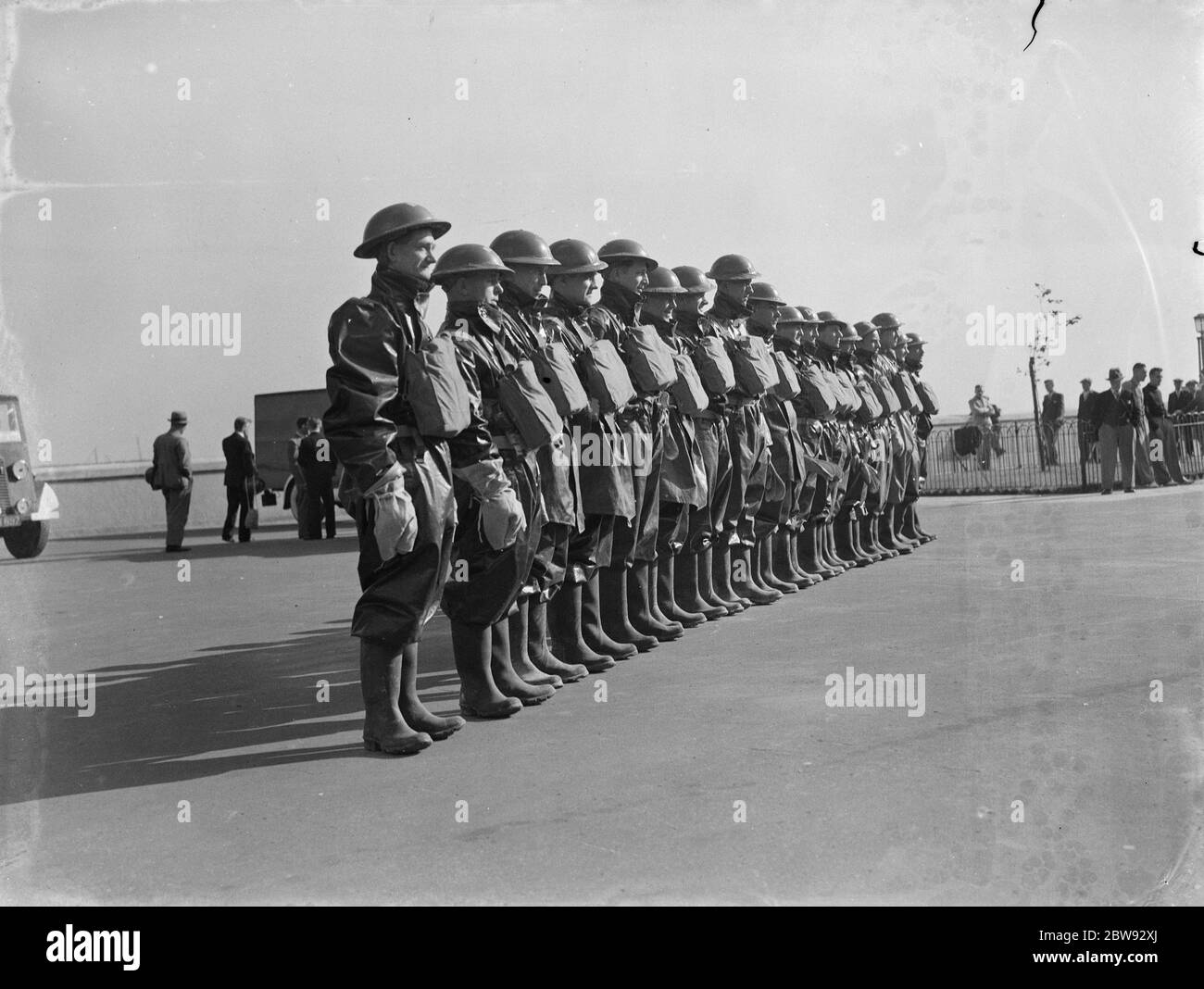 An Air Raid Precautions Decontamination Squad in Erith , London . 1939 Stock Photo