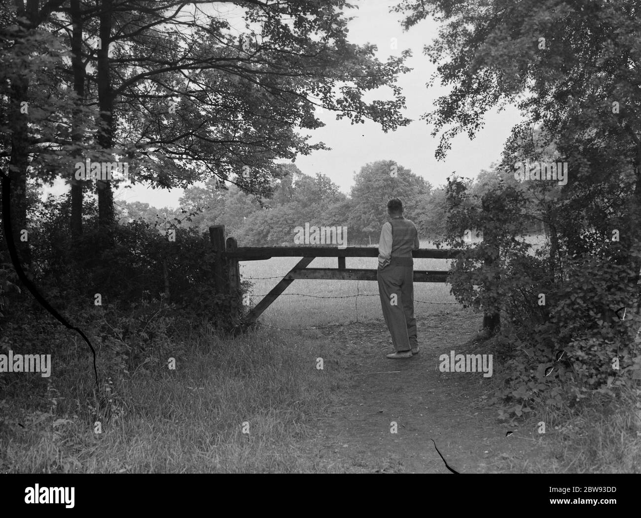 Taking in the view from a field on Farthing Street in Farnborough , Kent , which is part of the green belt . 1939 Stock Photo
