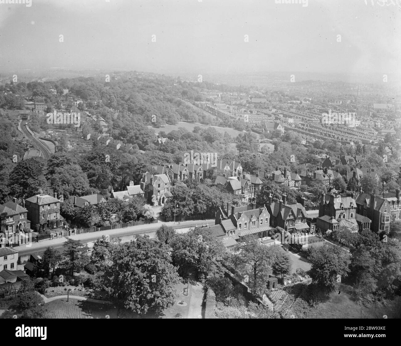 An general view of Forest Hill in Lewisham , London . 1939 Stock Photo