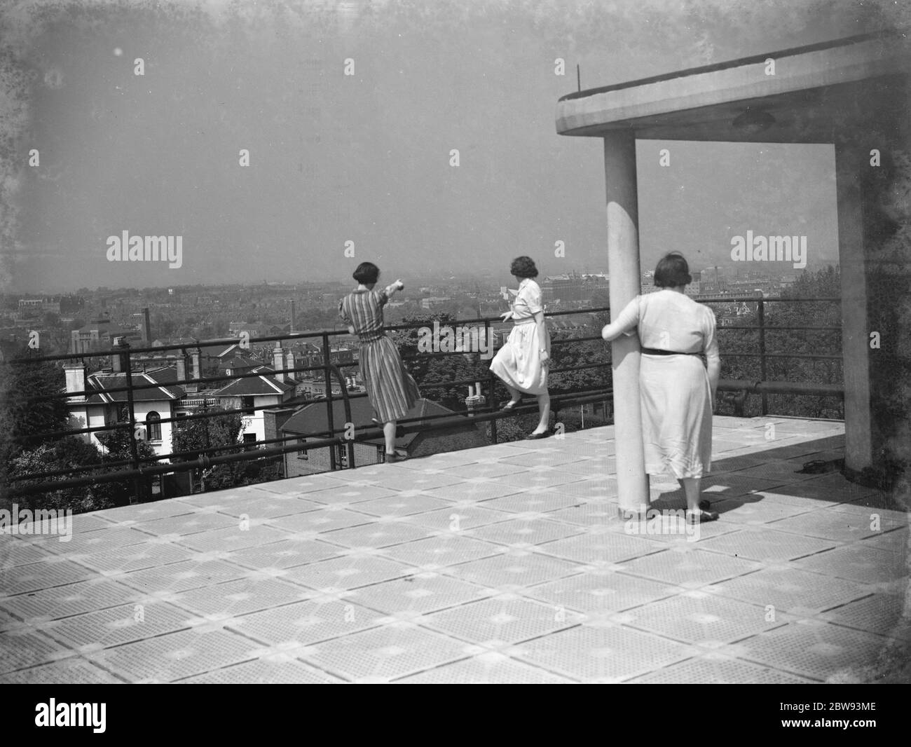 The view from the Lewisham nurses ' home roof . 1939 . Stock Photo