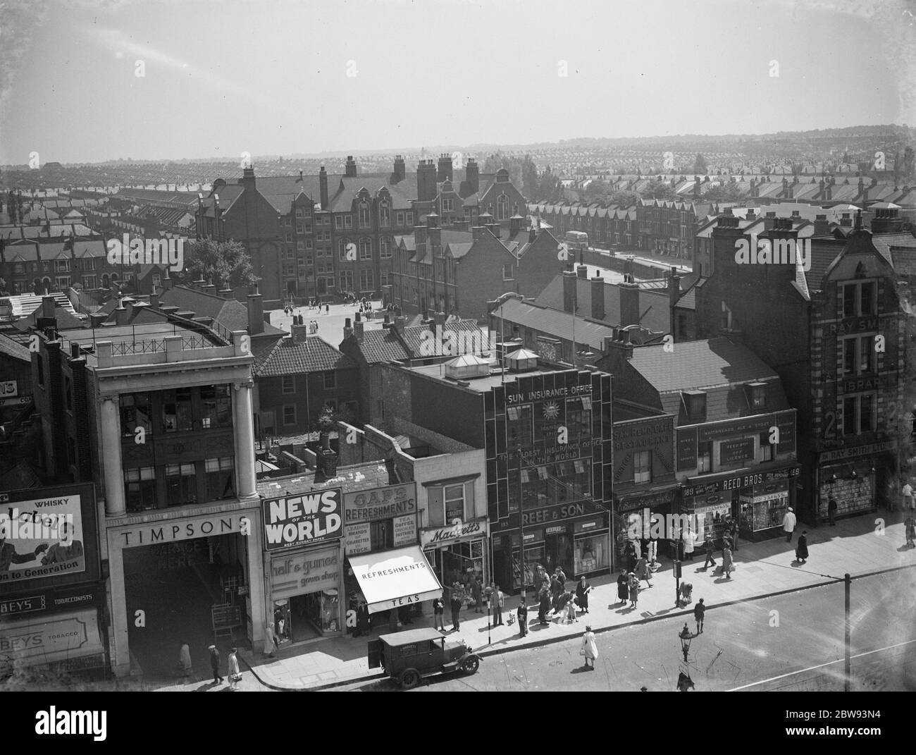 An general view of Crystal Palace and Sydenham in London . 1939 Stock Photo  - Alamy