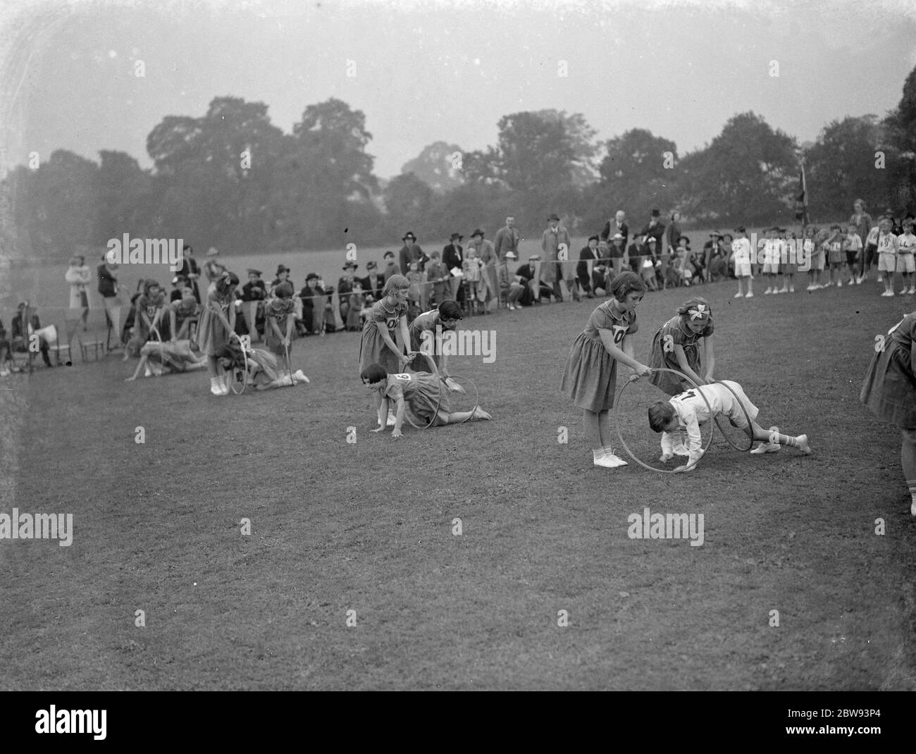 Sports day at Hillside School in Eltham , Kent . The obstacle race . 1939 Stock Photo