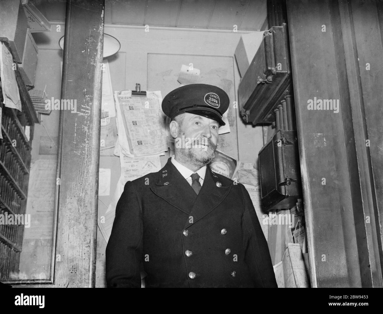 Fred Needham a ticket collector in Dartford , Kent . 1938 Stock Photo ...