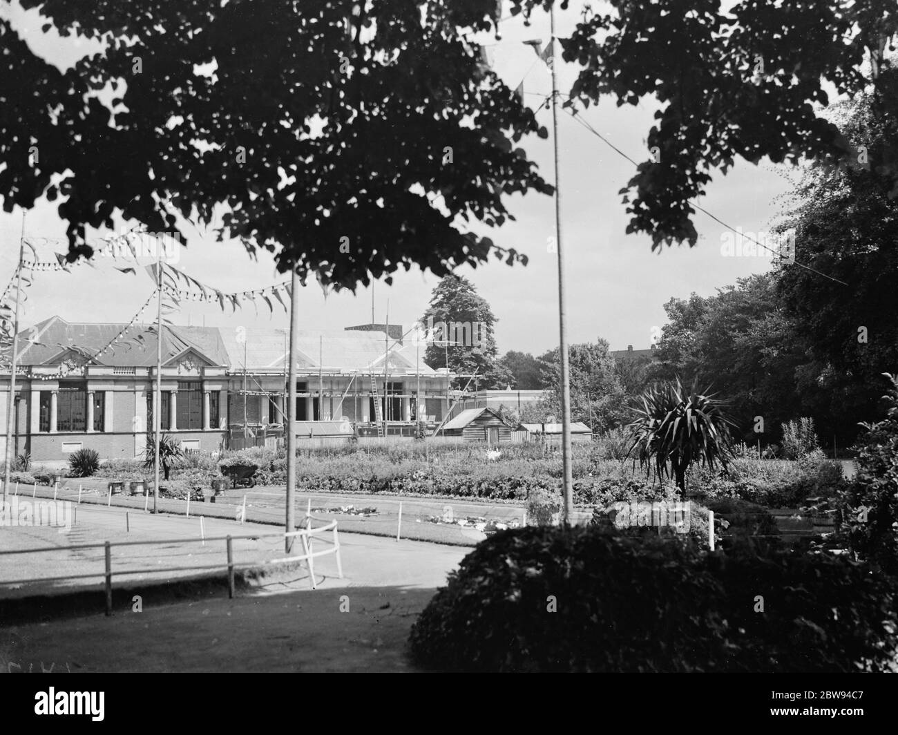 A view of Central Park in Dartford , Kent . 1937 . Stock Photo