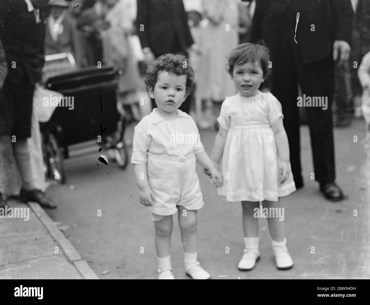 Twins at the Dartford Carnival in Kent . 1937 Stock Photo