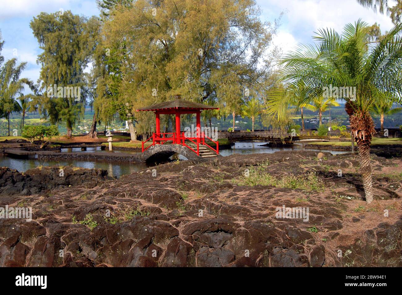 liliuokalani Gardens in Hilo, Hawaii is the largest Edo Style Garden