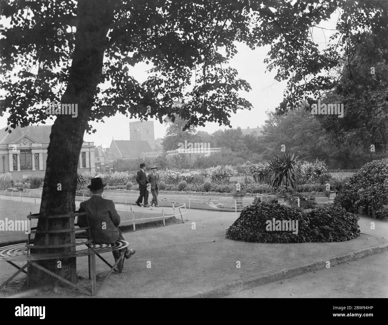 Dartford central park in Kent . 1938 Stock Photo Alamy