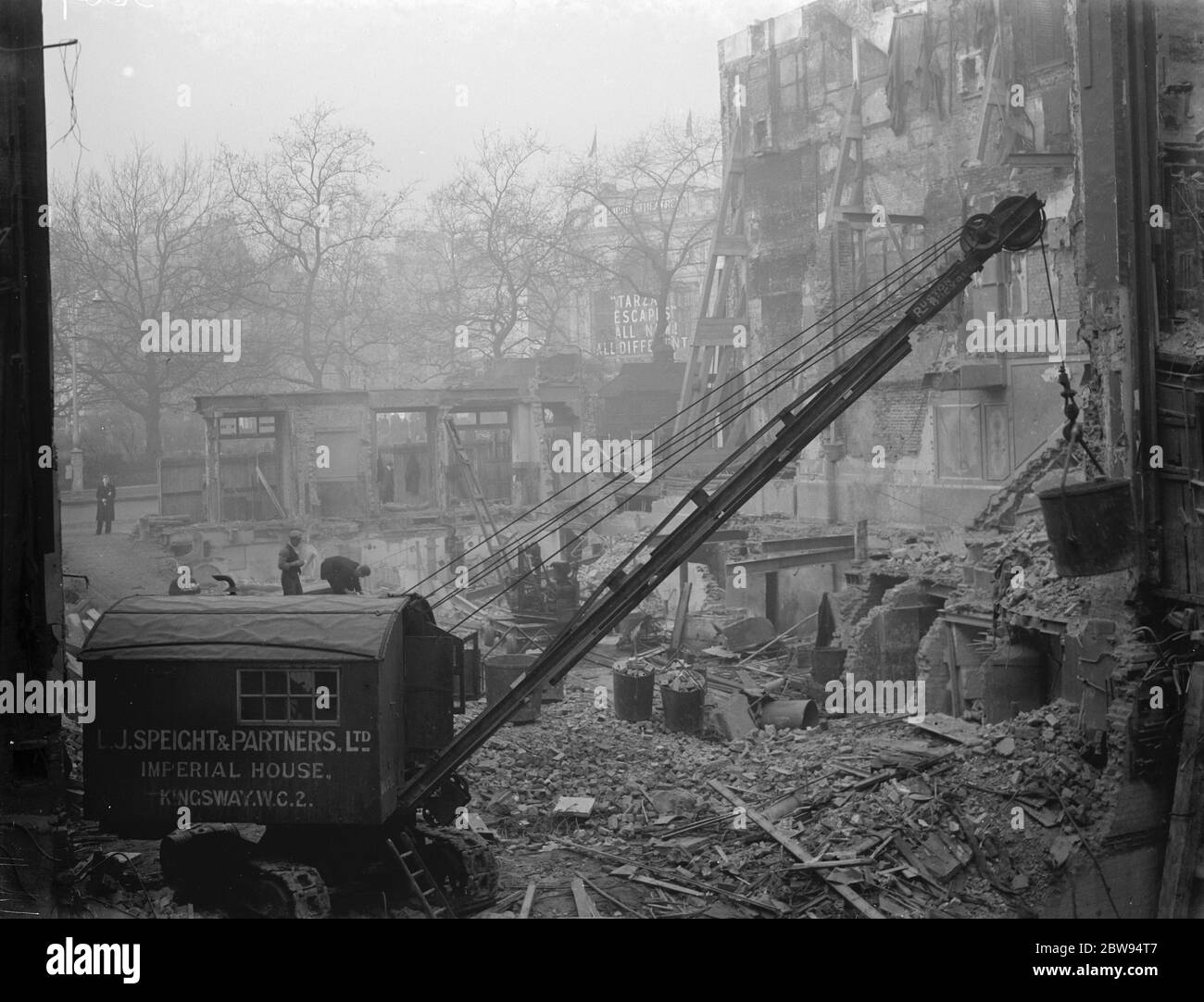 The demolition of Alhambra Theatre in the West End of London . 1936 Stock Photo