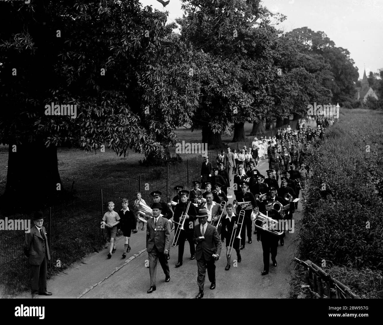Church parade in Foots Cray , Kent . 1936 . Stock Photo