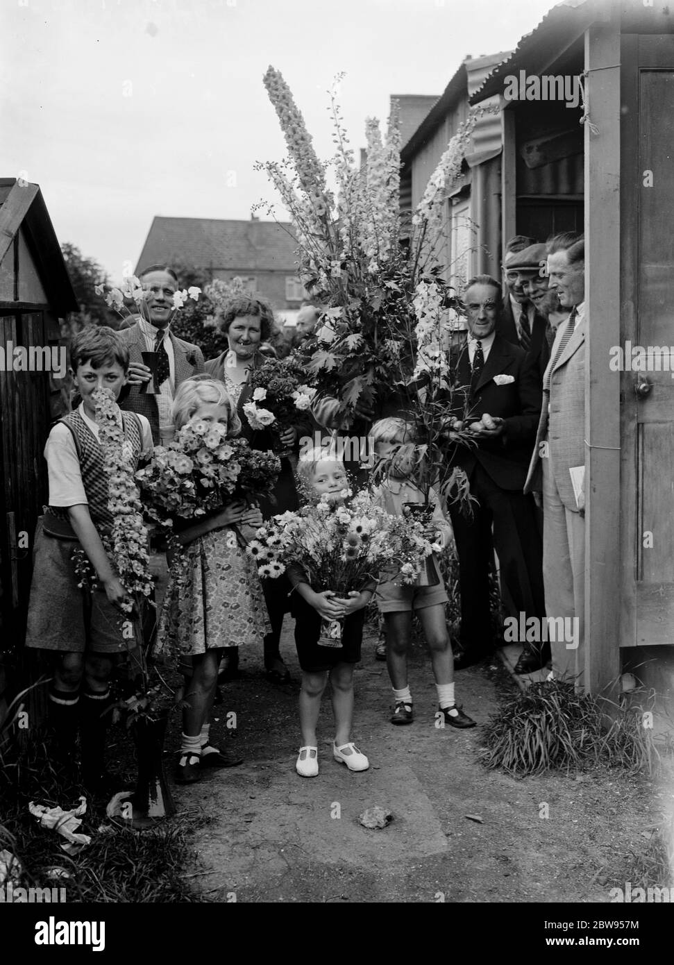 The Lamorbey flower show in Sidcup , Kent . 1936 Stock Photo