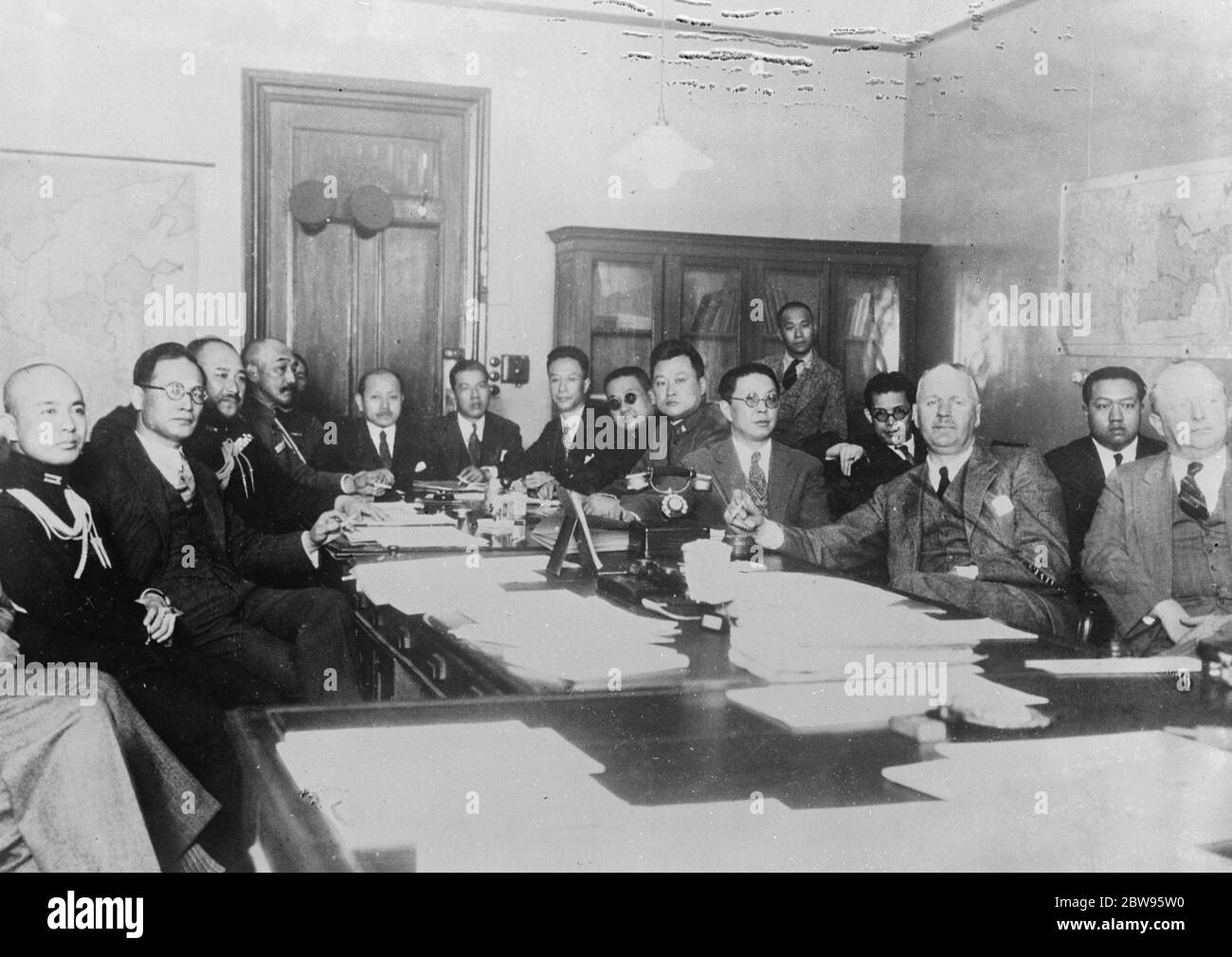 Sino Jap Officials Confer On Peace Terms Just Before Bomb Outrage