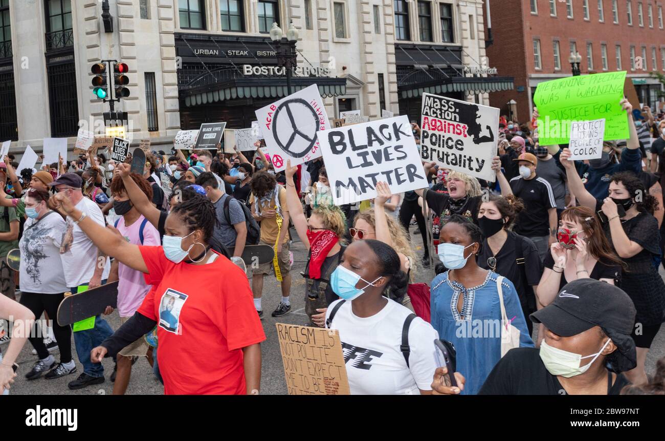 May 29, 2020, Boston, Massachusetts, USA: About a thousand Black Lives ...