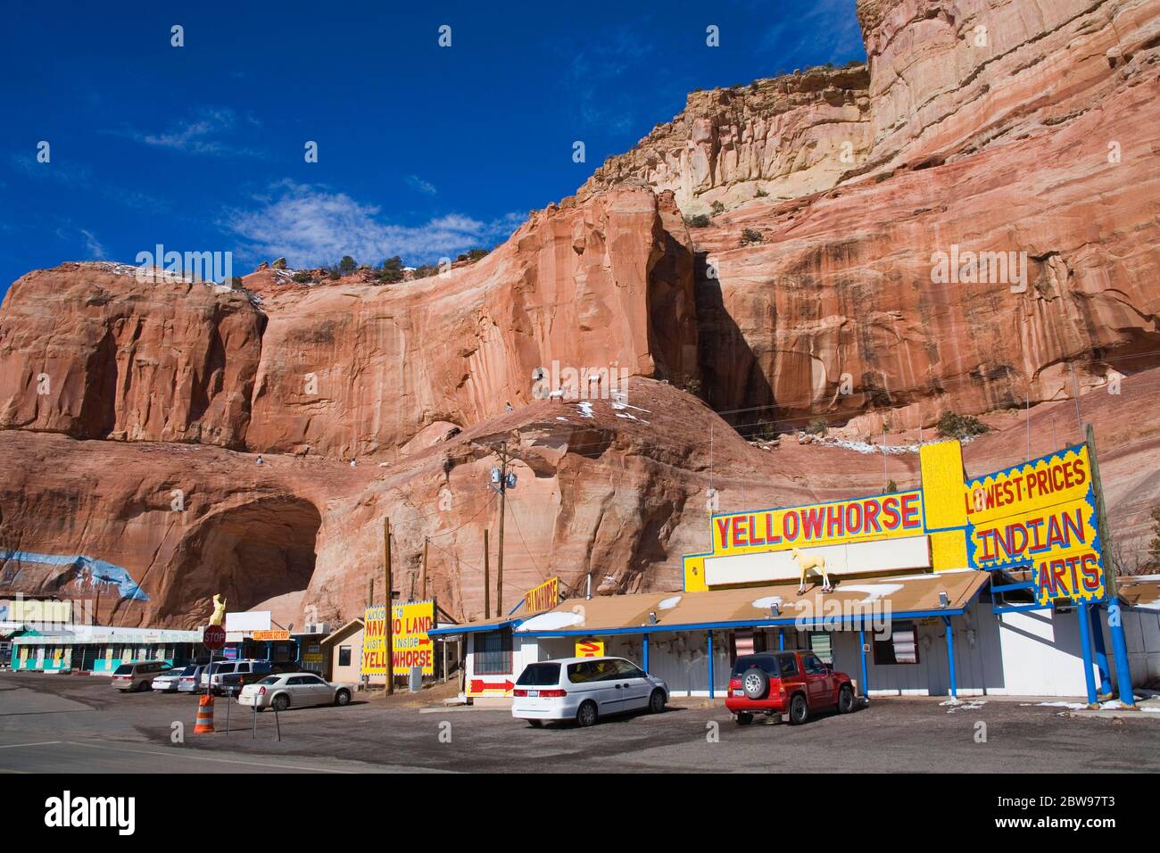 Yellow Horse Trading Post, Lupton, Route 66, Arizona, USA Stock Photo