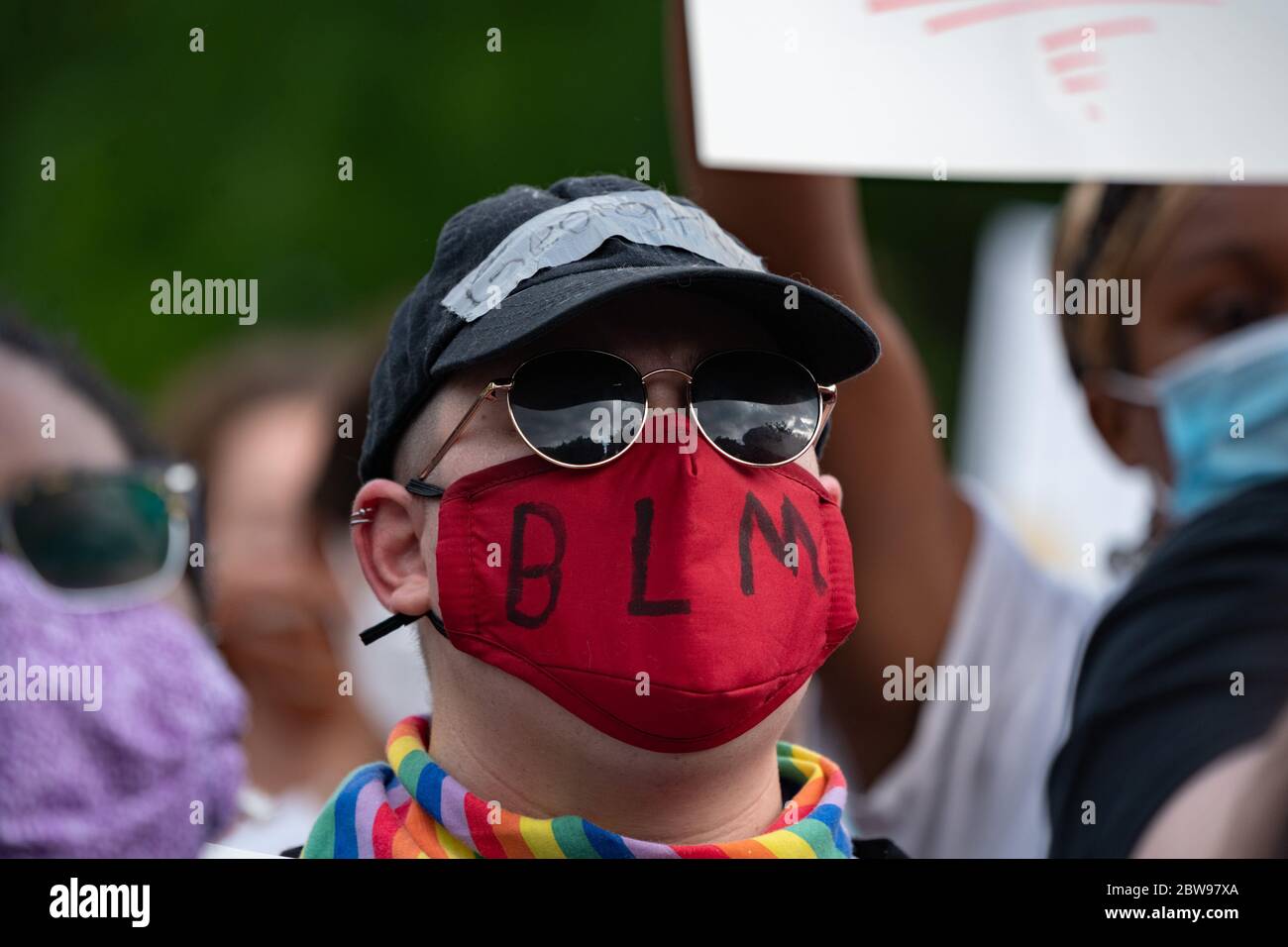 May 29, 2020, Boston, Massachusetts, USA: A Black Lives Matter protest ...
