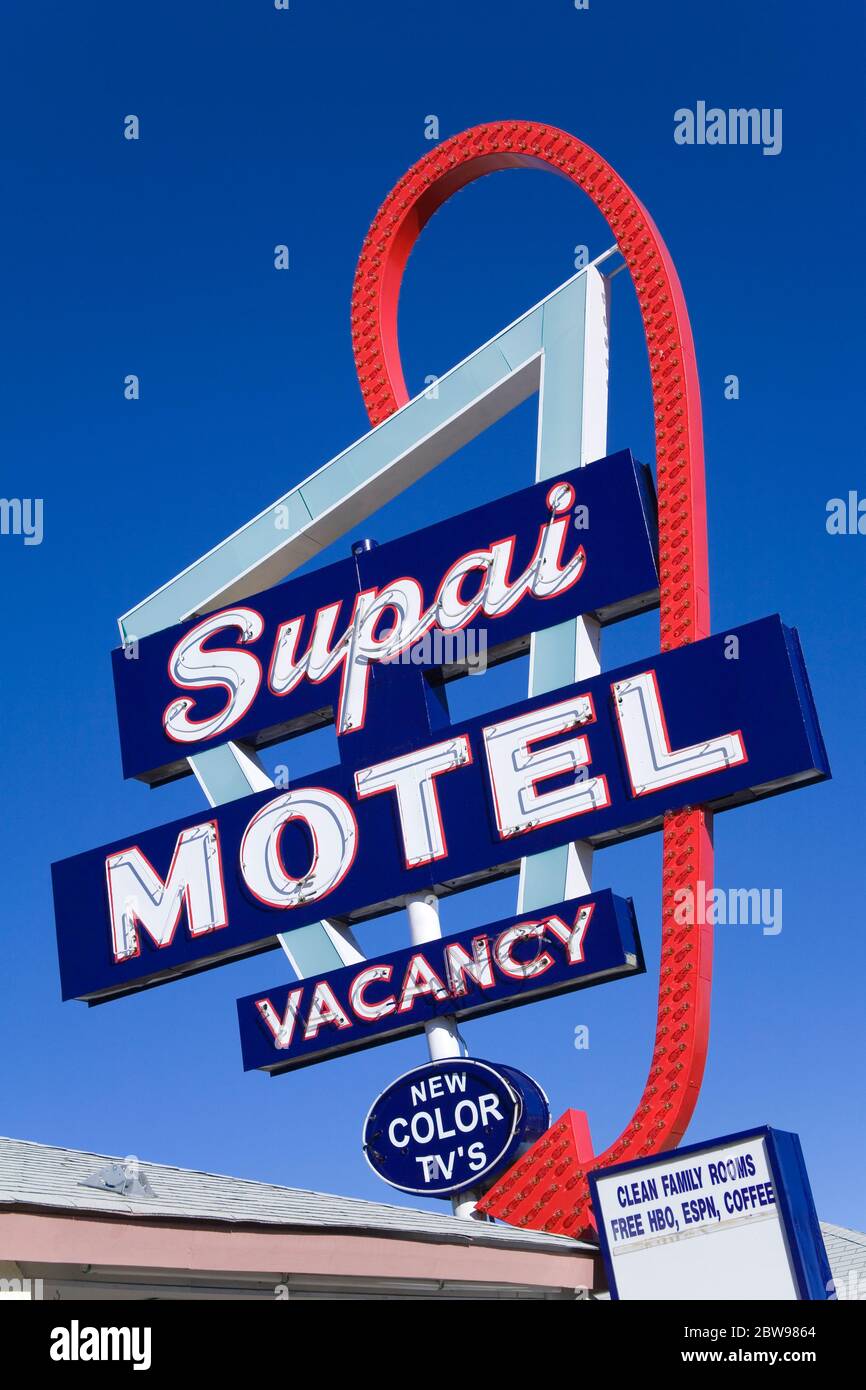 Supai Motel, Seligman, Route 66, Arizona, USA Stock Photo - Alamy