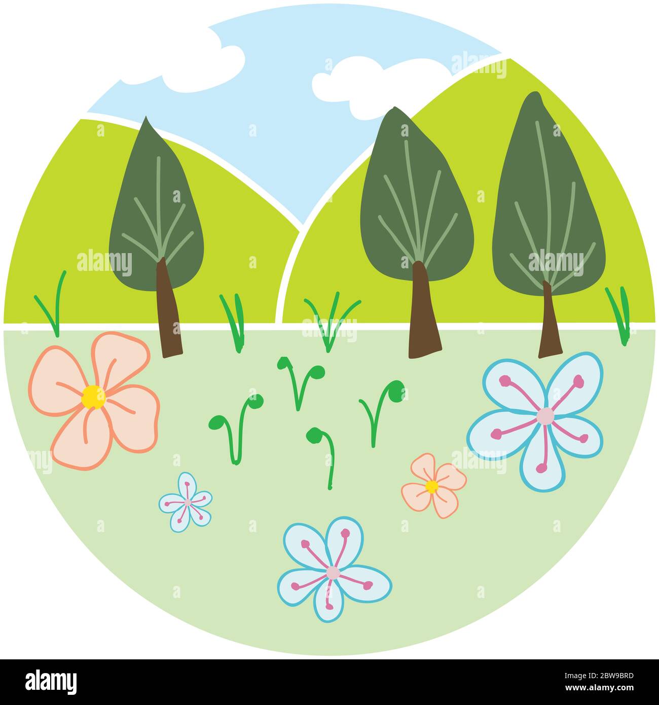 Spring Landscape Clip Art