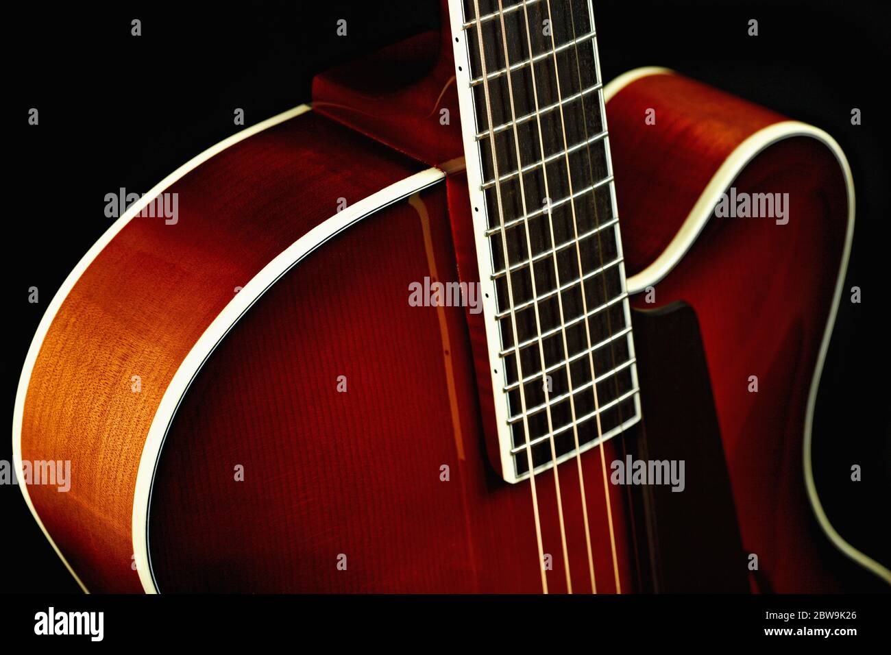 Close up of classical guitar Stock Photo