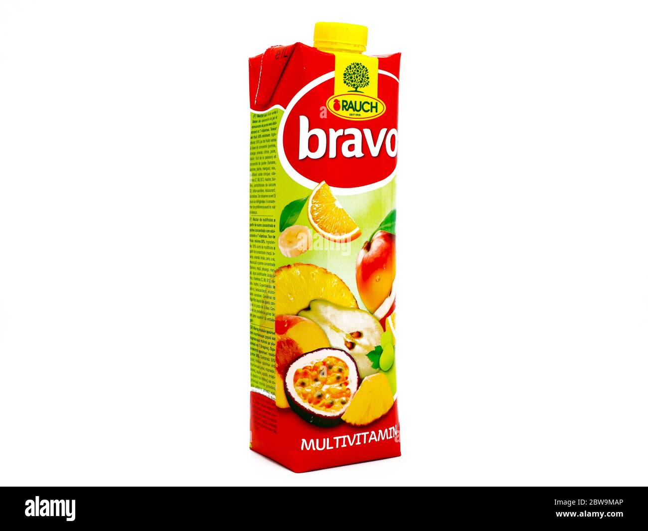 Bravo Multivitamin Juice Fruit produced by RAUCH Stock Photo Alamy