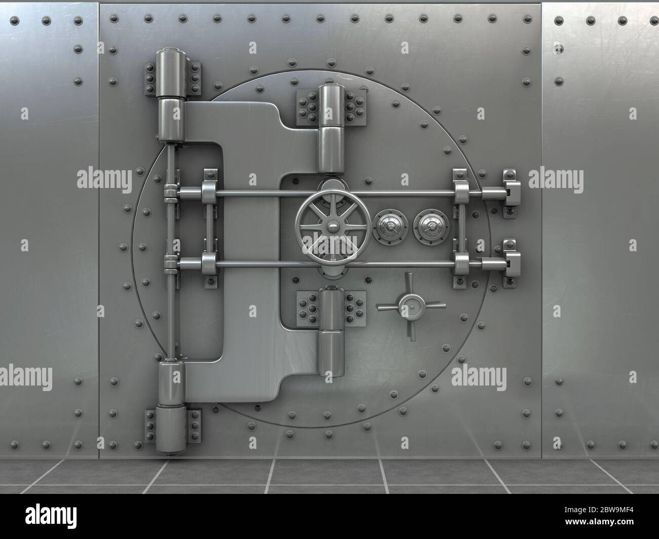 Closed safe in bank Stock Photo Alamy