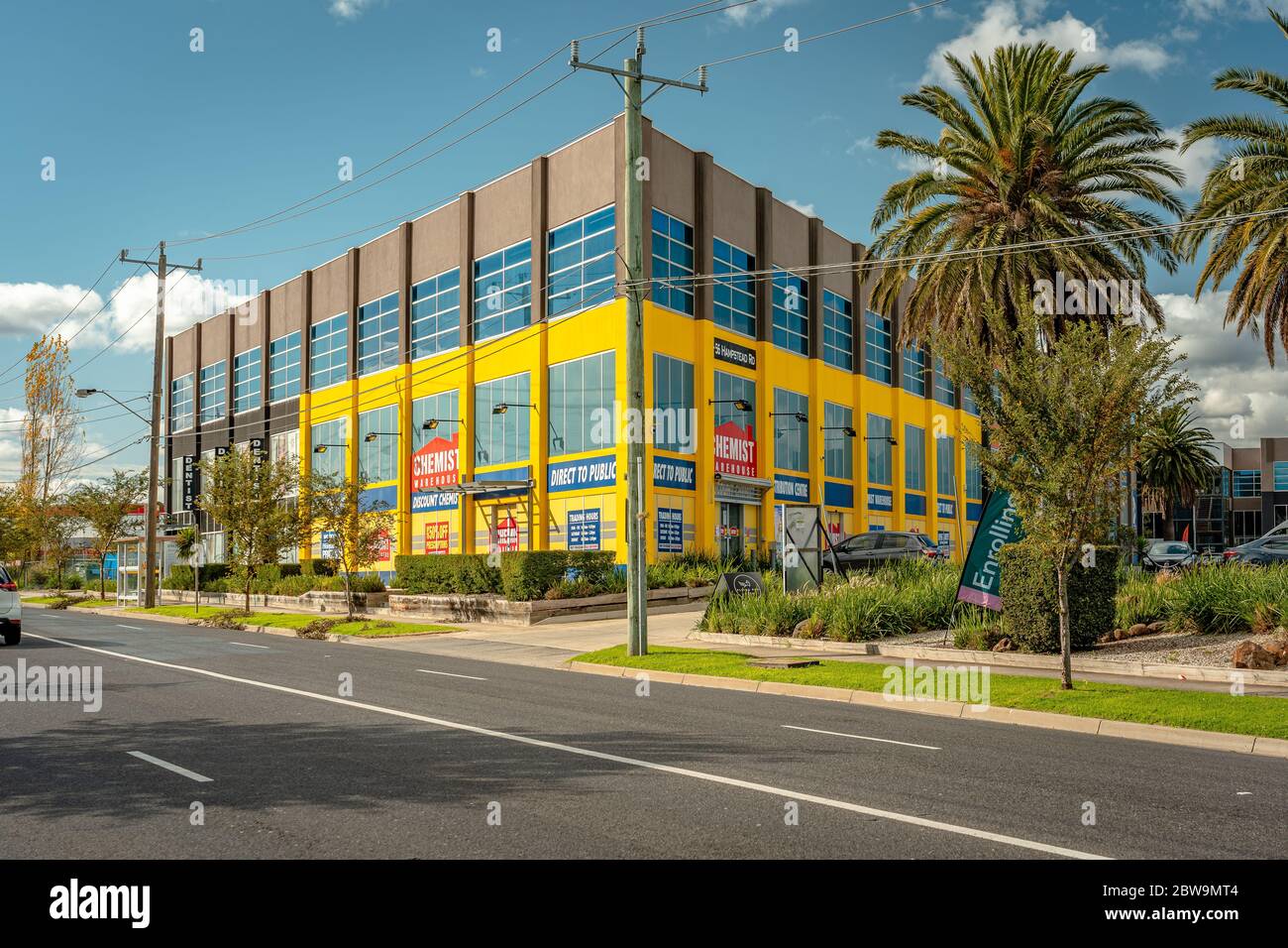 Melbourne, Australia - Chemist Warehouse pharmacy building in Maribyrnong business centre Stock Photo