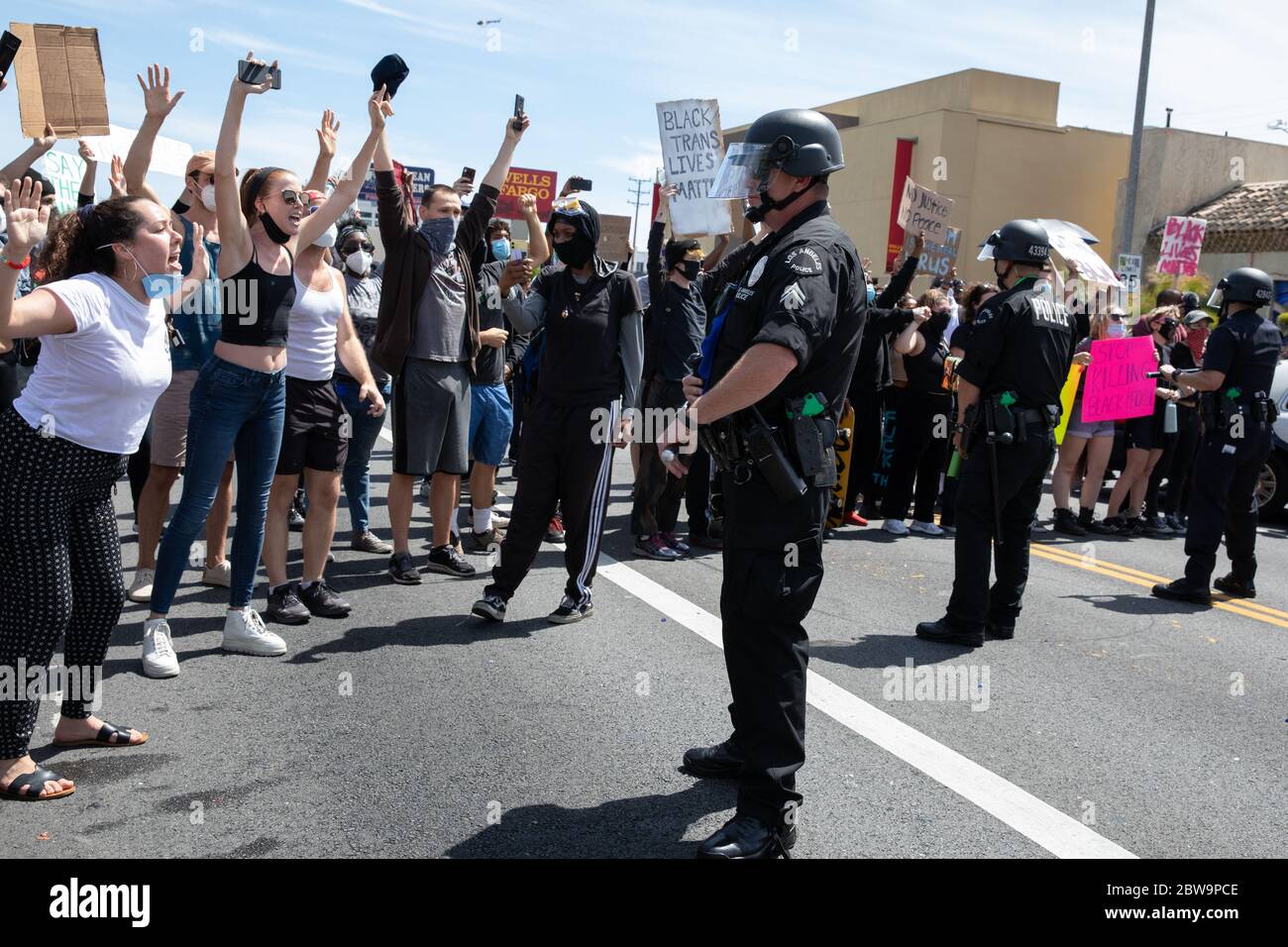 Participants Of Protest March Against Police Violence Over Death Of ...