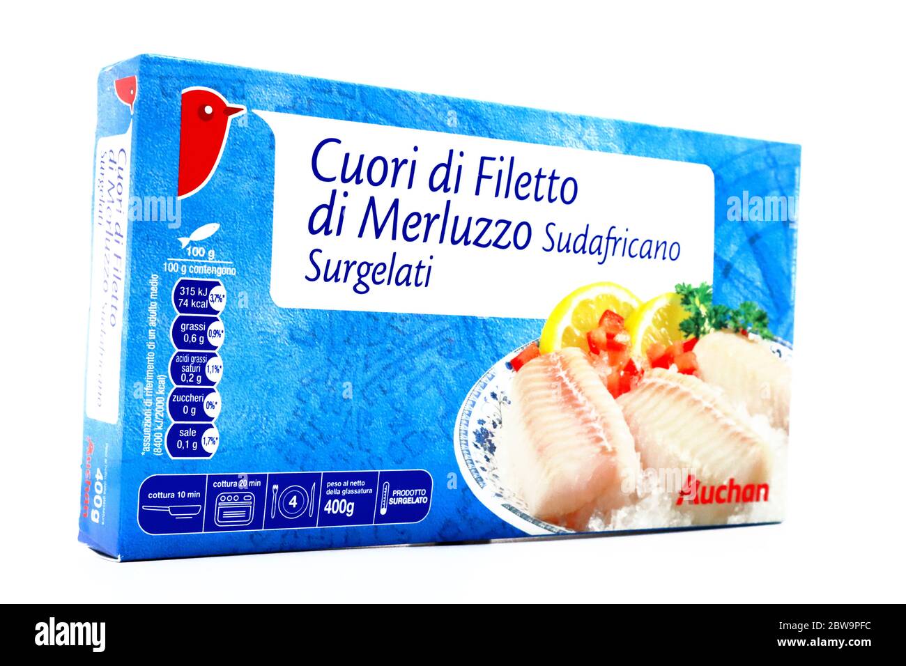 Auchan Cod sold by Auchan supermarket chain Stock Photo - Alamy