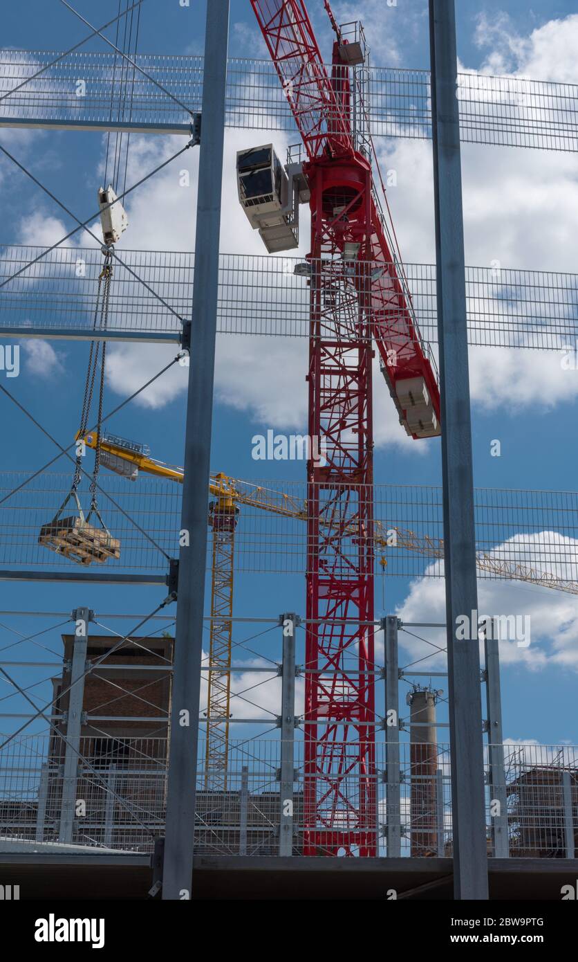 Construction site of a multi-storey car park on a former factory site, Hattersheim, Hesse, Germany Stock Photo