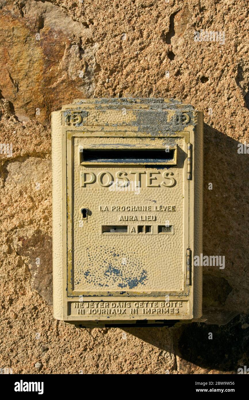 Old post box in France Stock Photo