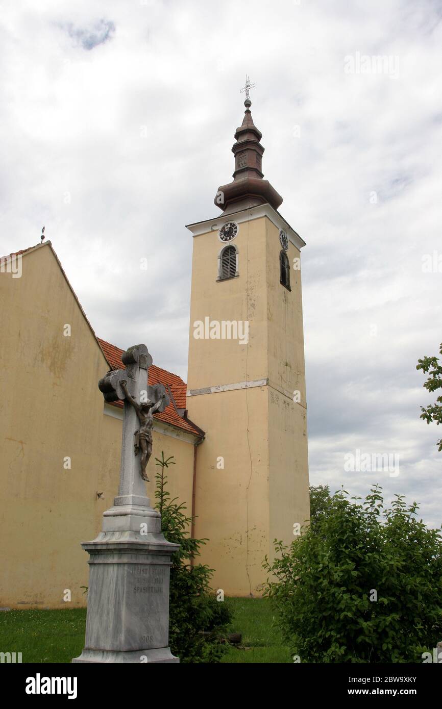 Church of the Visitation of the Virgin Mary in Cirkvena, Croatia Stock Photo
