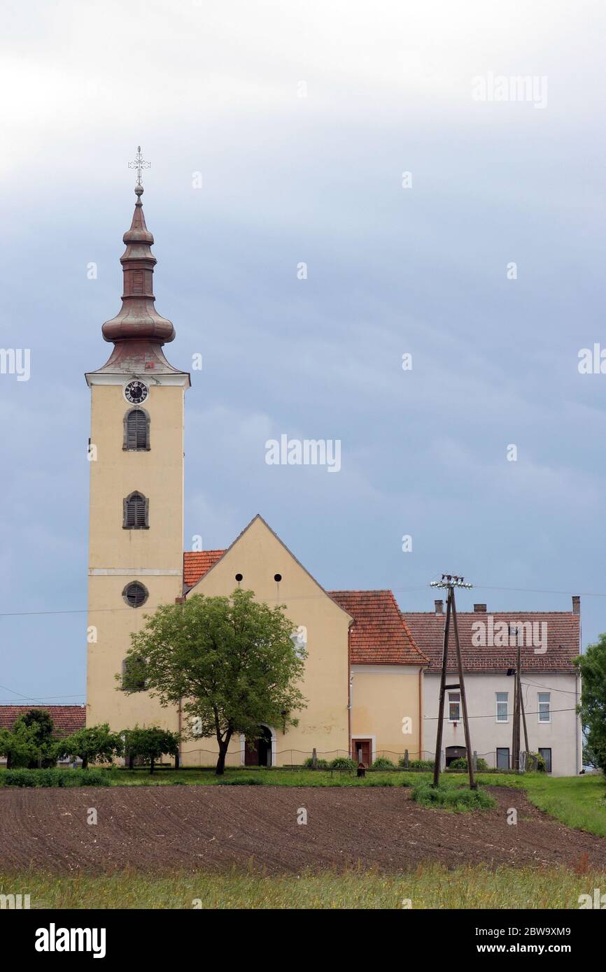 Church of the Visitation of the Virgin Mary in Cirkvena, Croatia Stock Photo