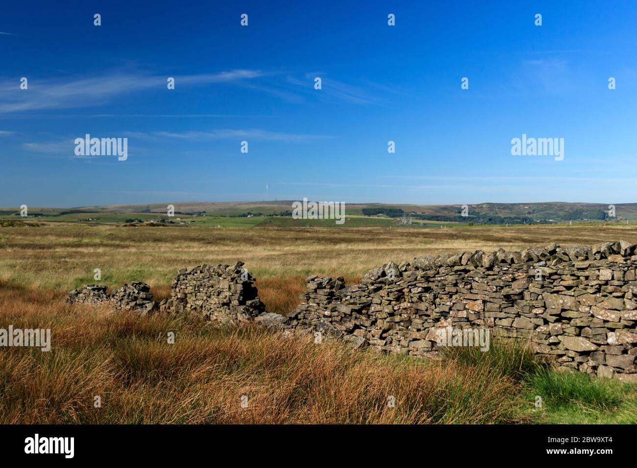 Dry stone wall on Haslingden Grane Stock Photo Alamy