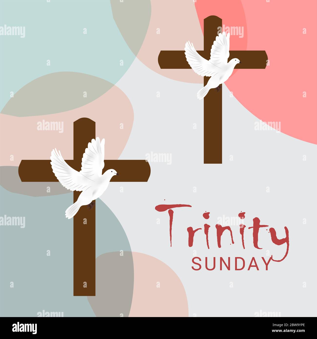 Vector illustration of a Background for Trinity Sunday. Stock Photo