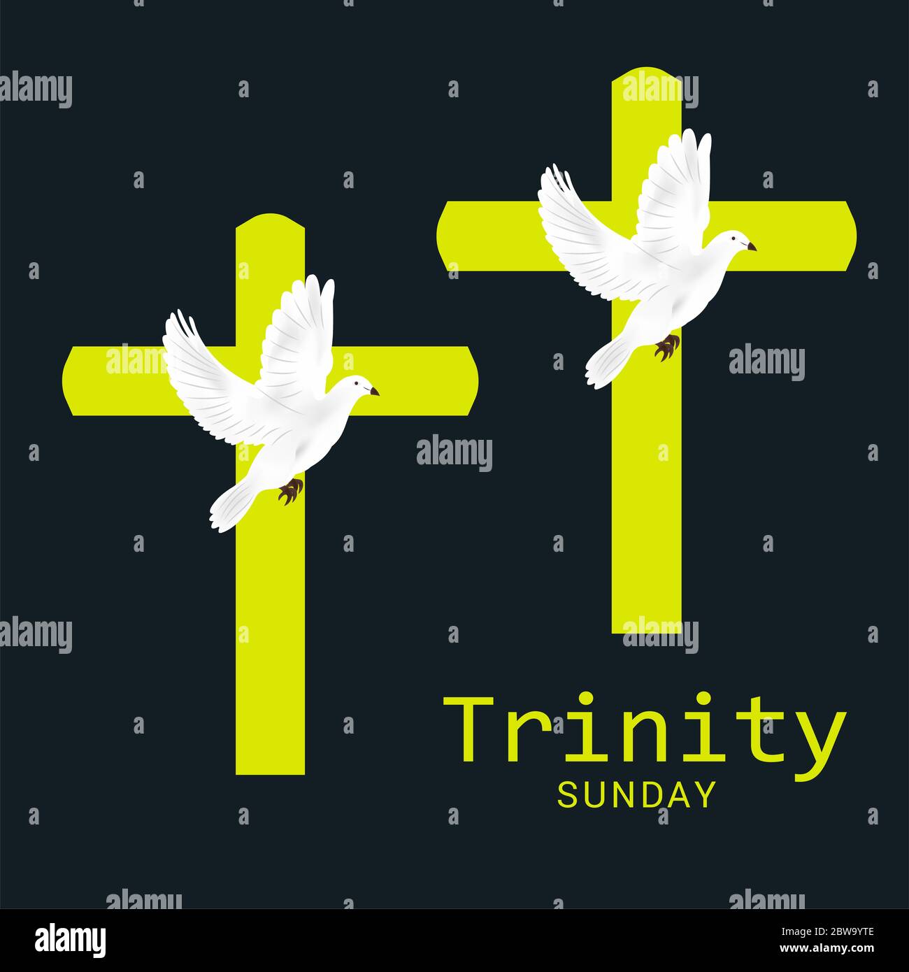 Vector illustration of a Background for Trinity Sunday. Stock Photo