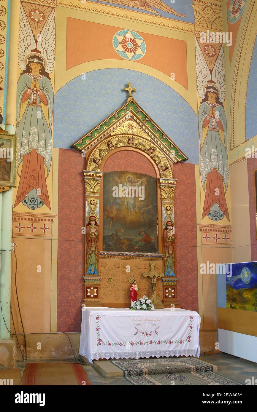 Altar of the Ascension of Jesus to the Church of the Holy Three Kings in Kraljevo Vrh, Croatia Stock Photo