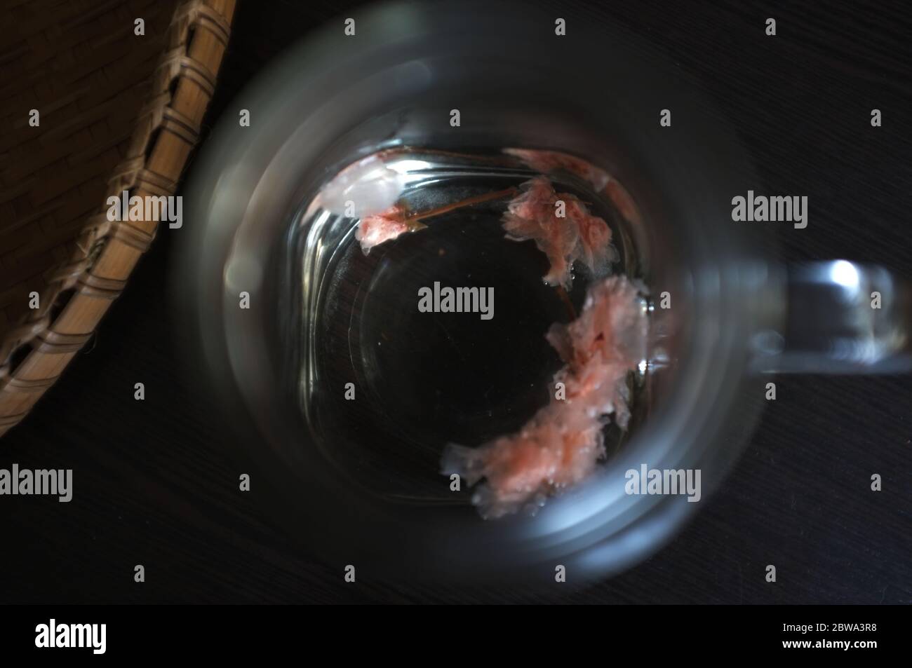 Close up salted cherry blossom edible flower in jar Stock Photo Alamy