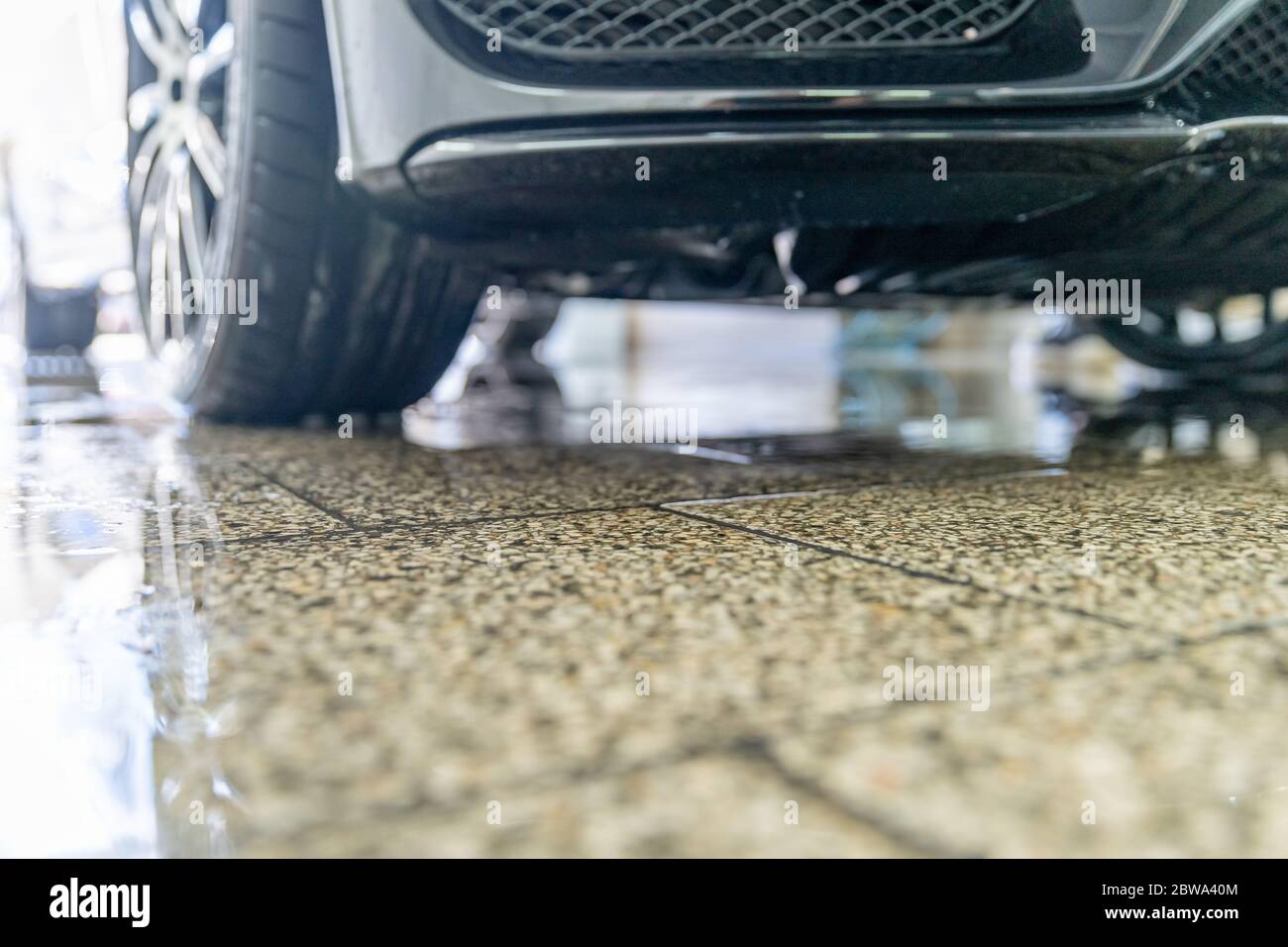car in the dishwasher, hand wash of luxury cars Stock Photo Alamy