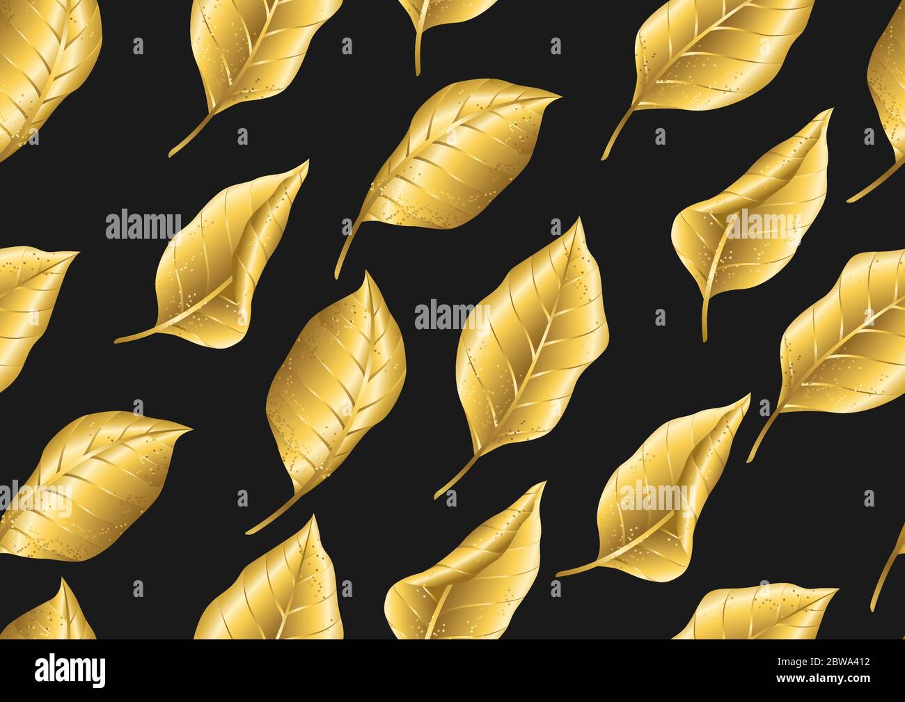 Gold Fall Background Seamless floral pattern with gold autumn foliage Stock Vector Image ...