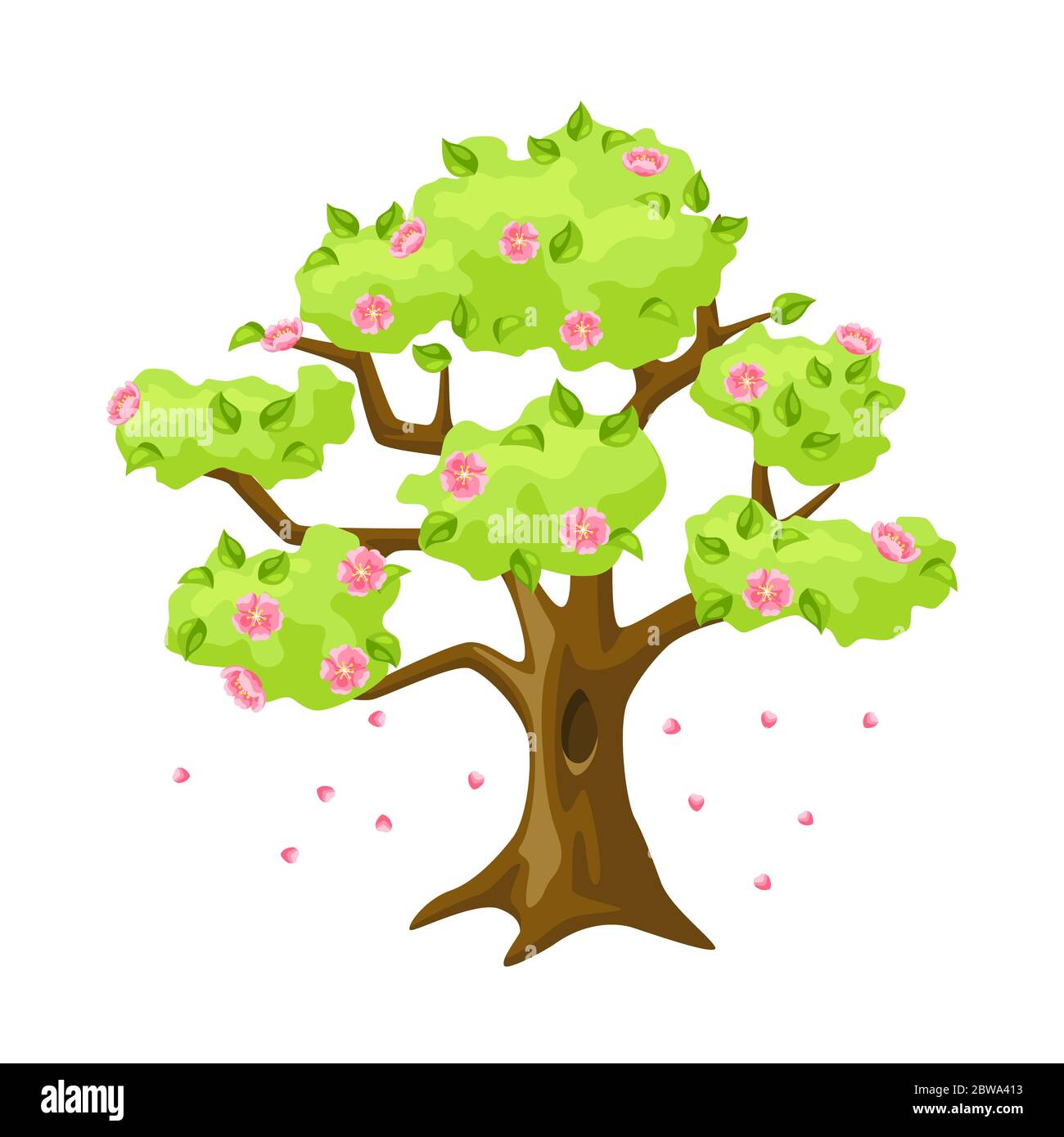 Spring tree Stock Vector Images - Alamy