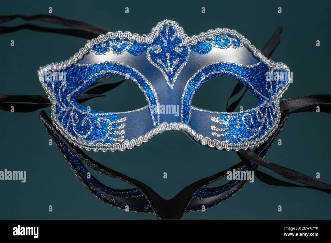 Black Brand New Colombina Festa Venetian Mask
