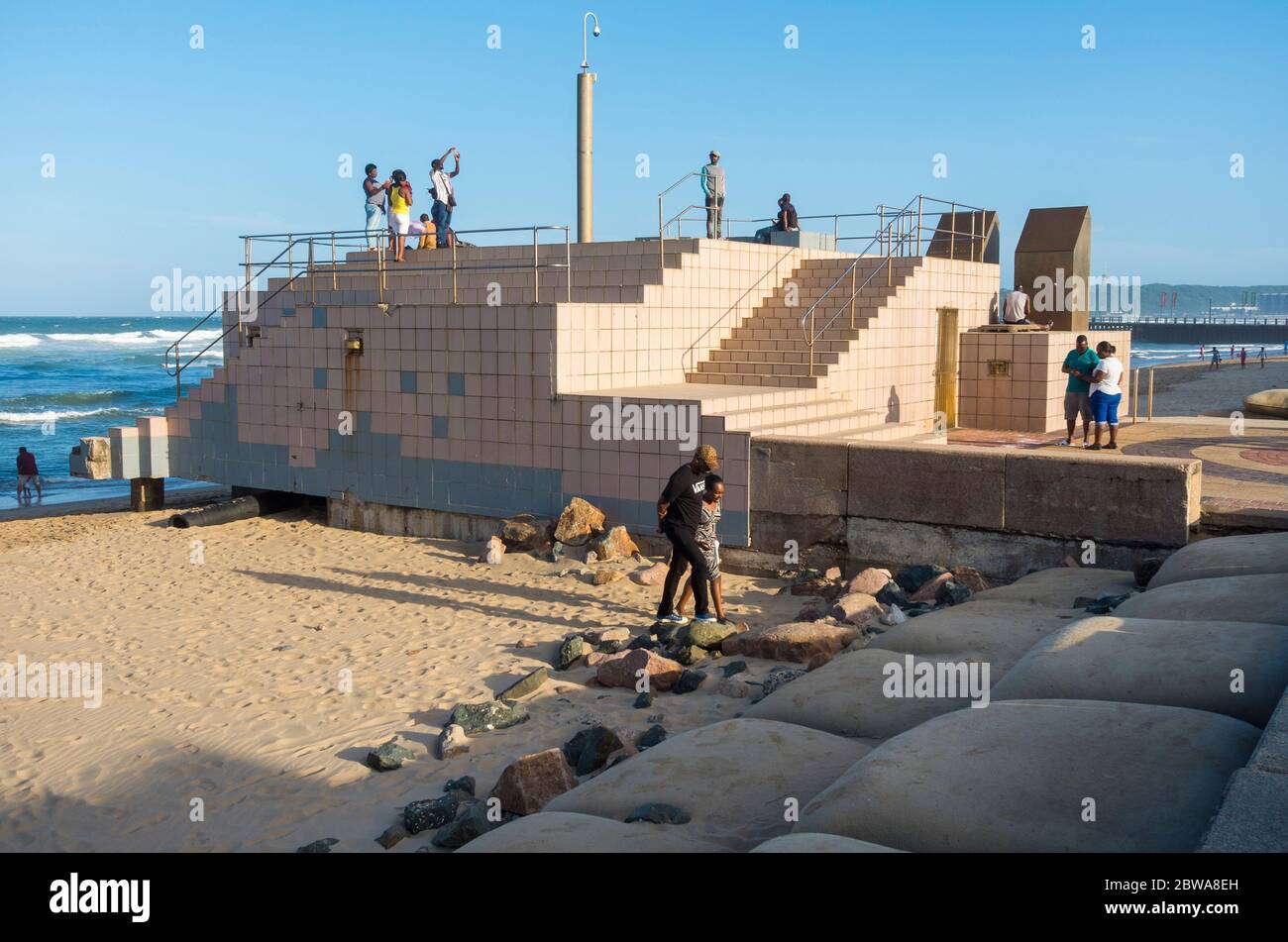 The Durban Beach and Beach front. KwaZulu-Natal South Africa Stock Photo