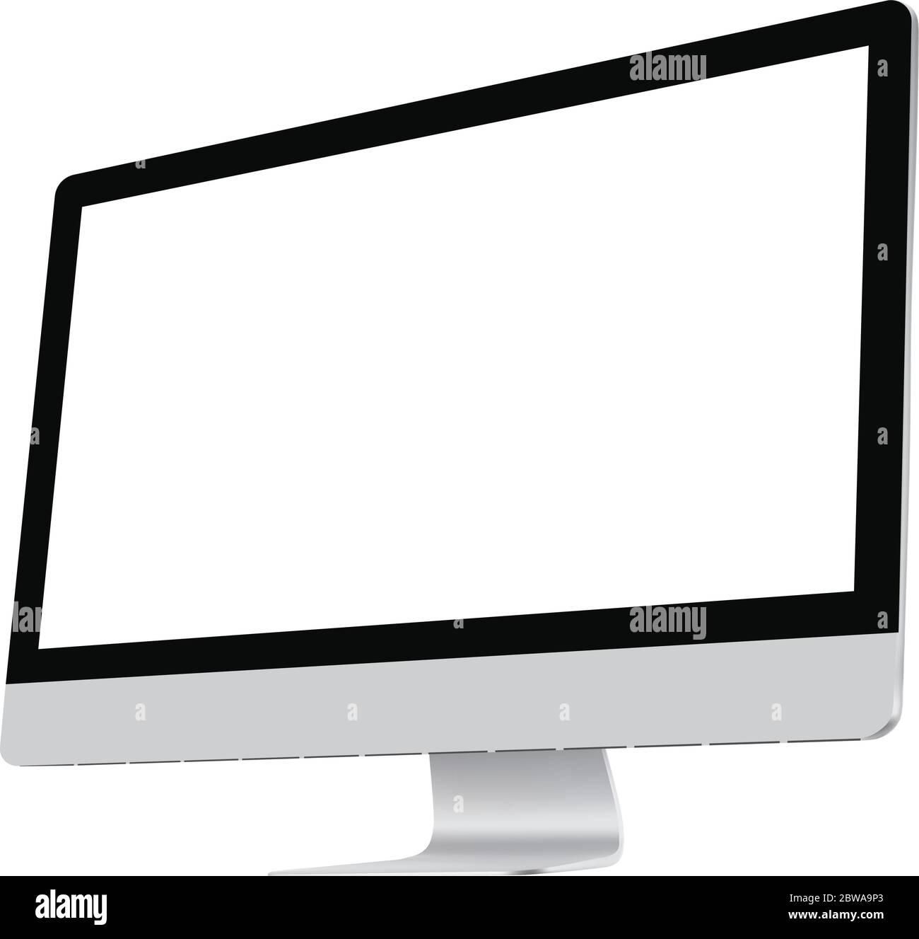 Computer screen. Realistic vector file. Isolated in white background ...