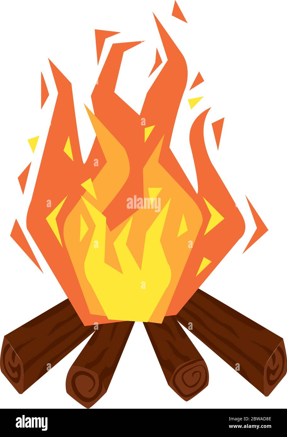 bonfire icon on white background Stock Vector Image & Art - Alamy