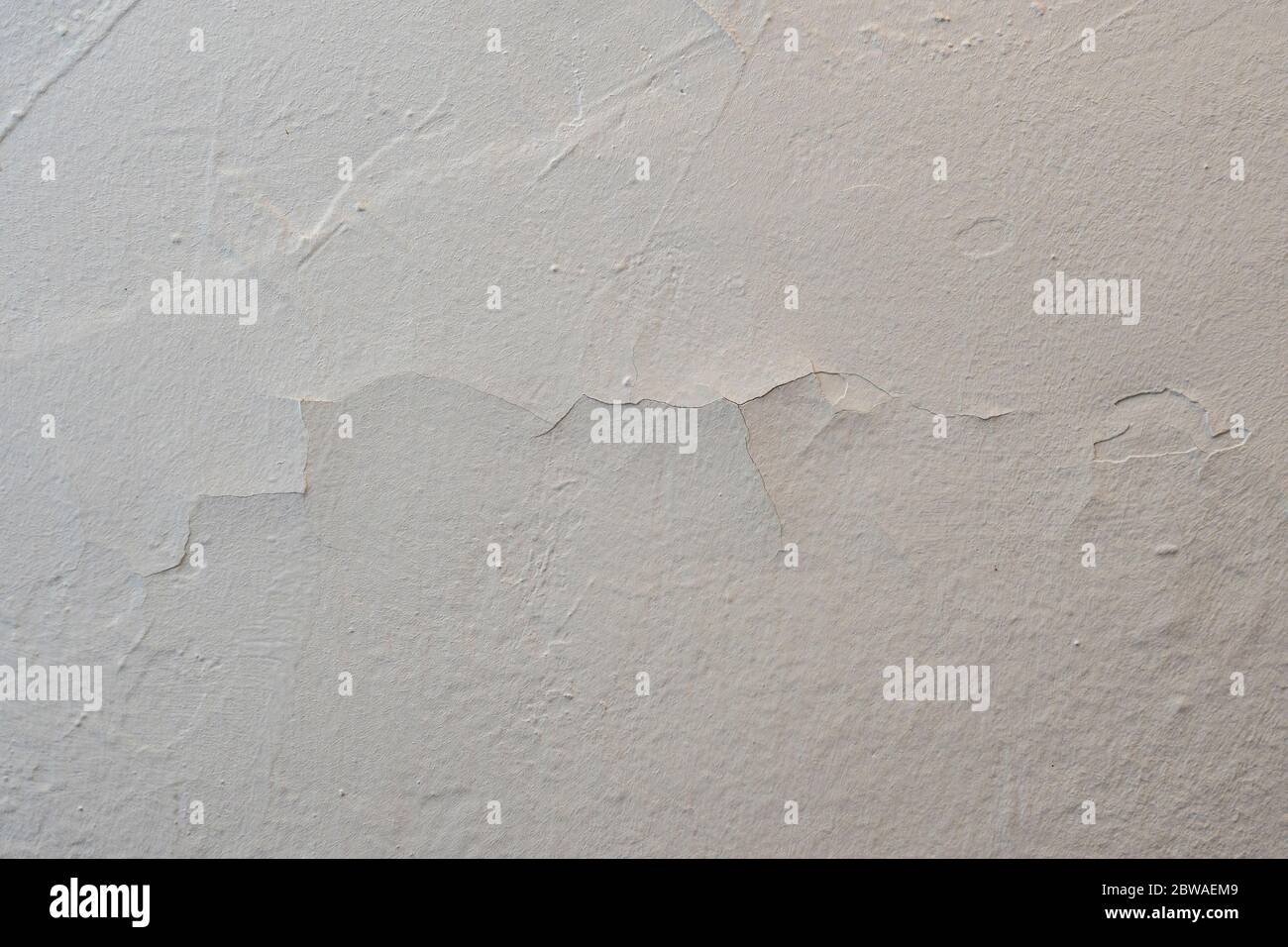 White painted old cracked wall texture Stock Photo