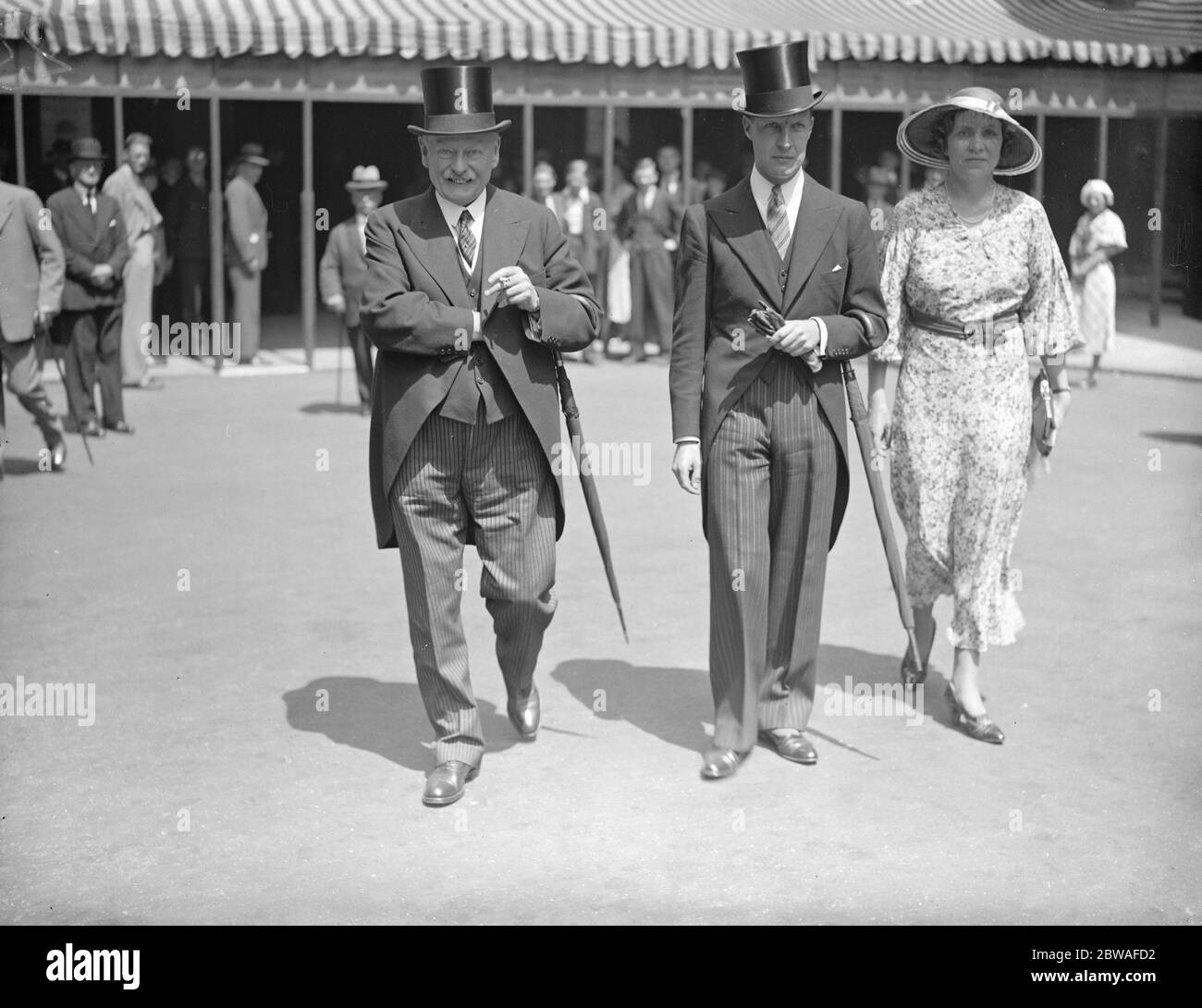 Election of sheriffs at the Guildhall Left Sir Percy Shepherd and Mr Hubert P L Pitman 24 June 1935 Stock Photo