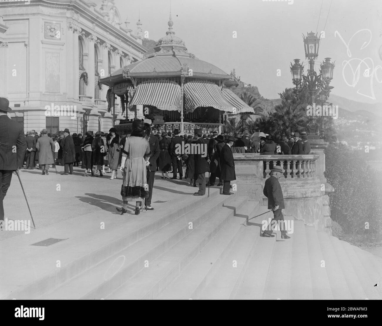 Monte Carlo , Monaco General view of the bandstand on the terrace Stock Photo