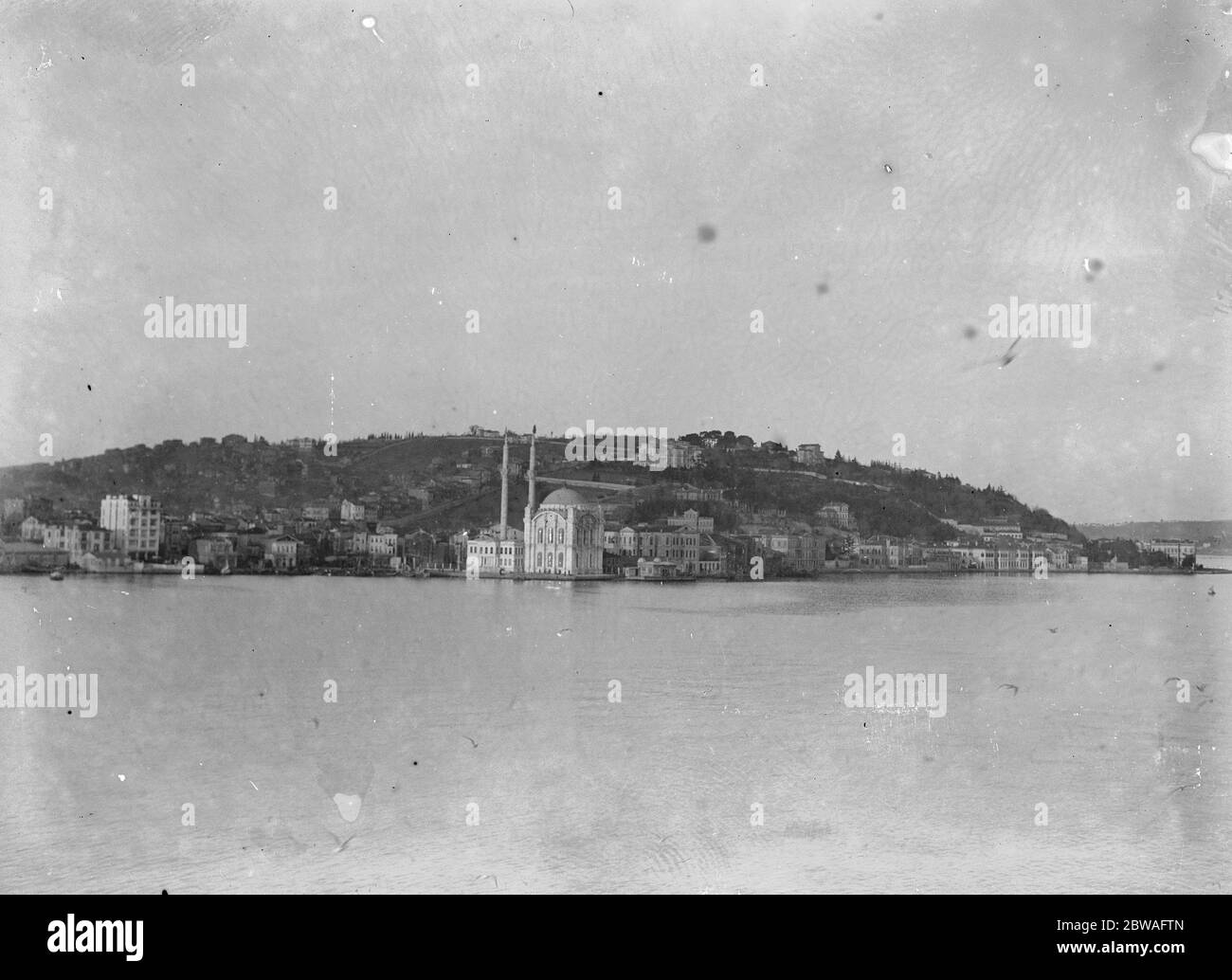Constantinople from the Bosphorus over the Istanbul Strait February 1925 Stock Photo