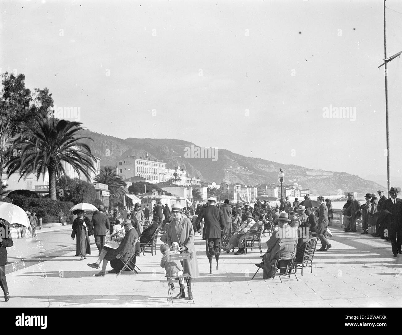 Menton the promenade Black and White Stock Photos & Images - Alamy