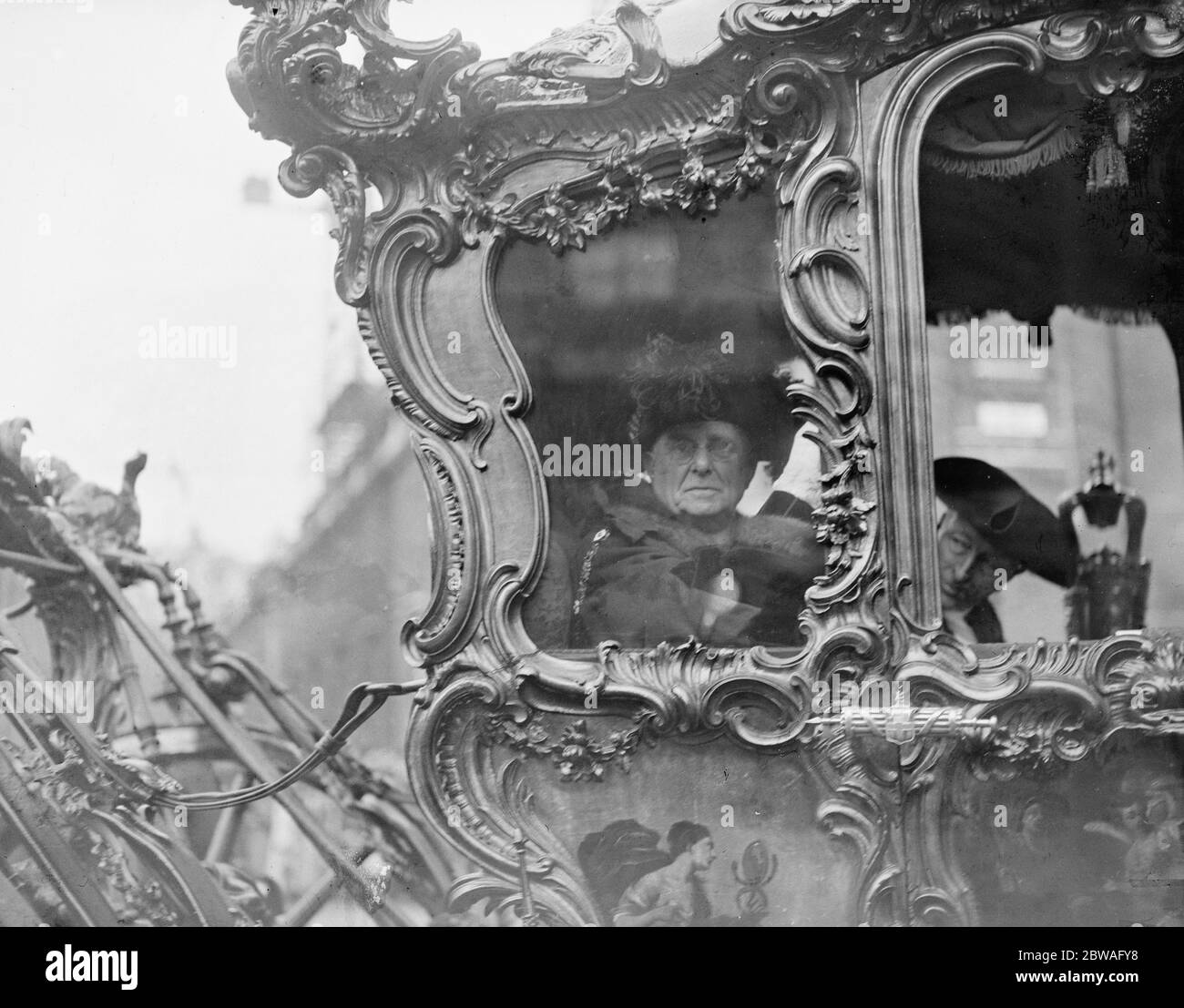 The Lord Mayor ' s Show . The Lord Mayor , Sir Percy Vincent , in his carriage . 1935 Stock Photo